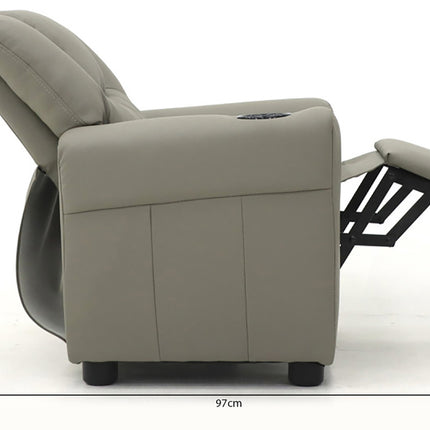 Mini-Relax 'Renée' manueel verstelbaar PU Grijs (1c)
