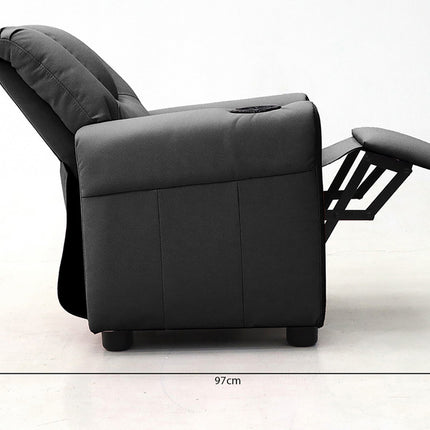 Mini-Relax 'Renée' manueel verstelbaar PU Zwart (1c)