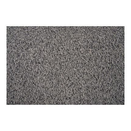 Dining chair, bouclé, light grey with black legs, HN1268 (set of 2)
