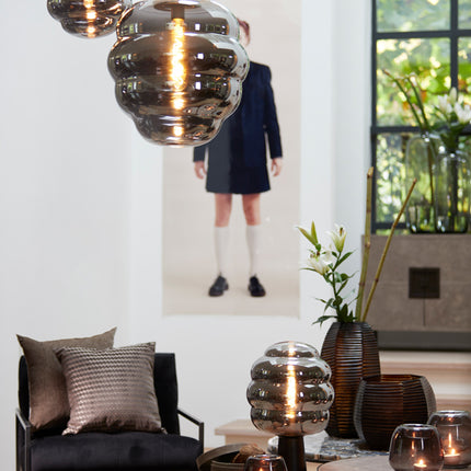 Hanglamp Misty - Smoke Glas - 45x45x48cm