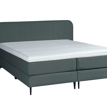 Bouclé Boxspring Antraciet 160x200