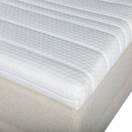 Bouclé Boxspring Beige 180x210