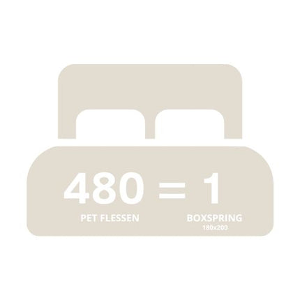 Bouclé Boxspring Beige 180x210