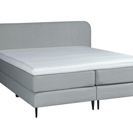 Bouclé Boxspring Grijs 140x200