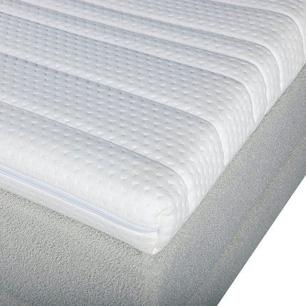 Bouclé Boxspring Grijs 140x200