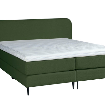 Bouclé Boxspring Groen 140x200