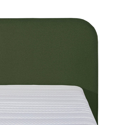Bouclé Boxspring Groen 140x200
