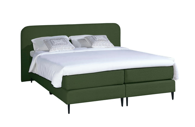 Bouclé Boxspring Groen 180x200