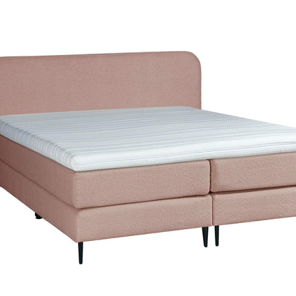 Bouclé Boxspring Oud Roze 140x210