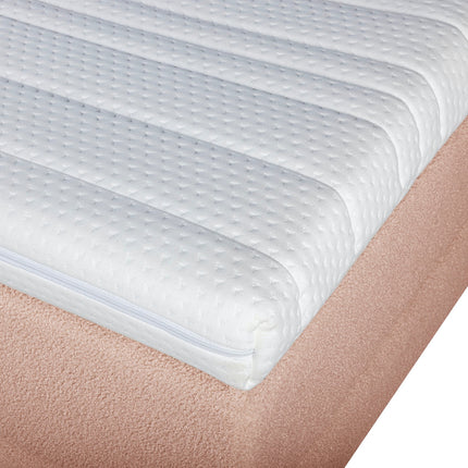 Bouclé Boxspring Oud Roze 140x210