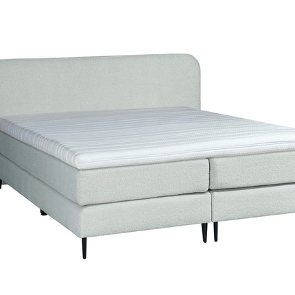 Bouclé Boxspring Wit 180x210