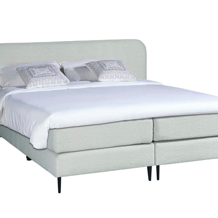 Bouclé Boxspring Wit 180x210
