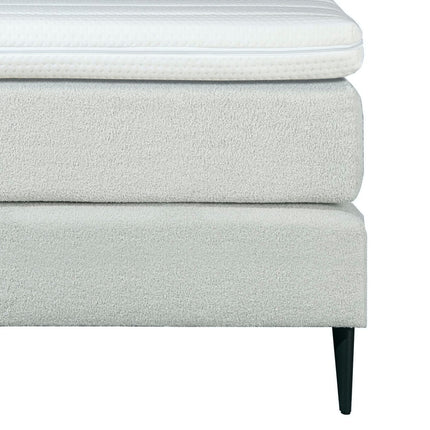 Bouclé Boxspring Wit 180x210