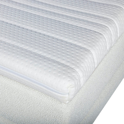 Bouclé Boxspring Wit 180x210