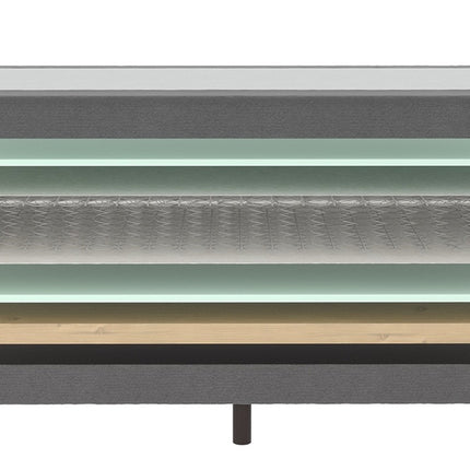Losse boxspring Bonellvering Antraciet 80x200