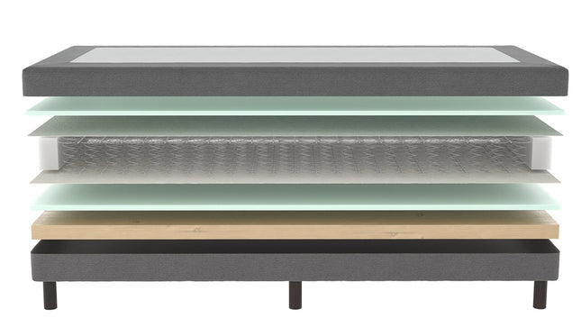 Losse boxspring Bonellvering Antraciet 80x200
