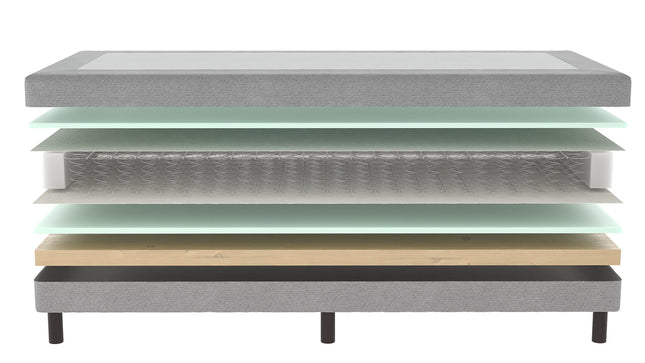Losse boxspring Bonellvering Grijs 100x220