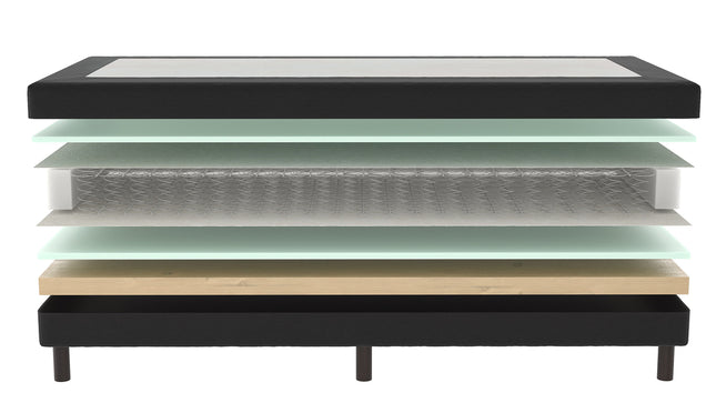 Losse boxspring Bonellvering Zwart 90x210
