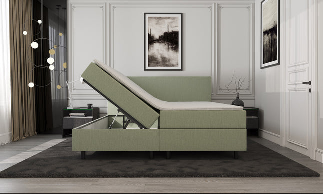 Opberg Boxspring Groen 140x200