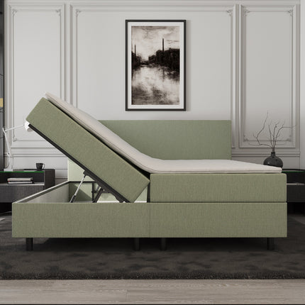 Opberg Boxspring Groen 180x210