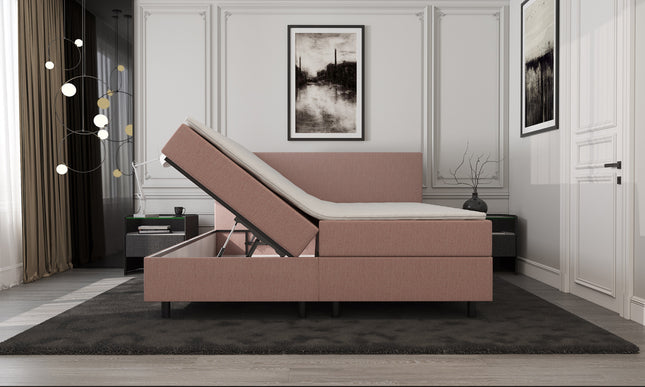 Opberg Boxspring Oud Roze 140x200