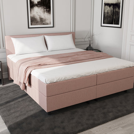 Opberg Boxspring Oud Roze 140x200