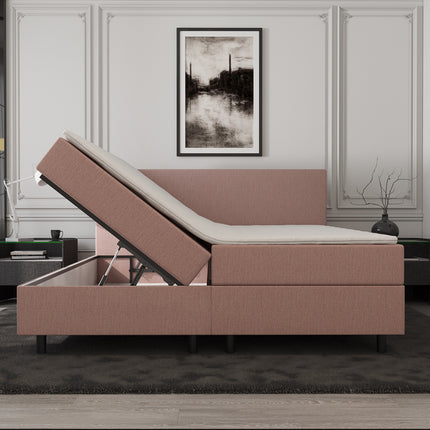 Opberg Boxspring Oud Roze 160x200