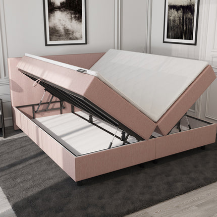 Opberg Boxspring Oud Roze 160x200