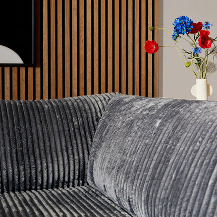 MySofa hoekbank Teddy | Antraciet | 5 jaar garantie | Divan Links + 2,5 zits