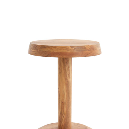 Bijzettafel Nalagu - Hout - Ã˜35cm