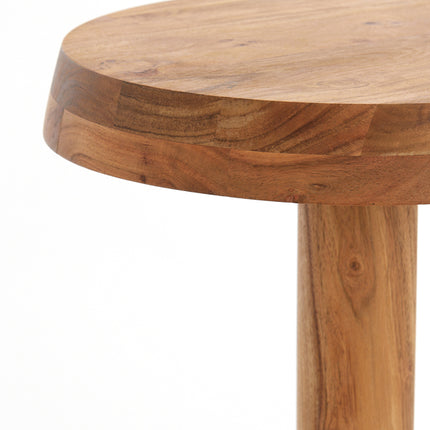 Bijzettafel Nalagu - Hout - Ã˜35cm