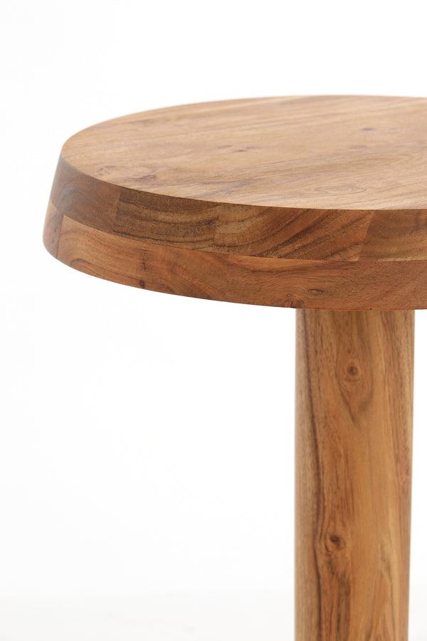 Bijzettafel Nalagu - Hout - Ã˜35cm
