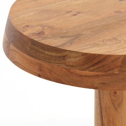 Bijzettafel Nalagu - Hout - Ã˜35cm