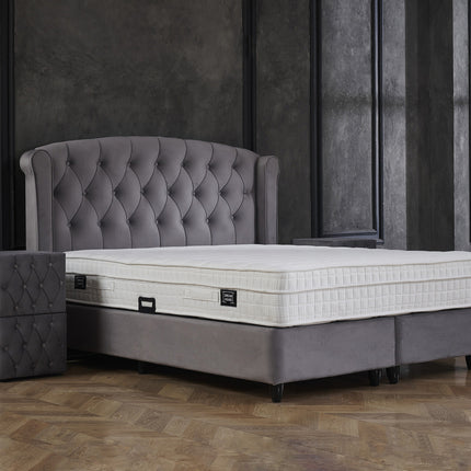 Opbergboxspring Aurora Velvet Antraciet 180x200