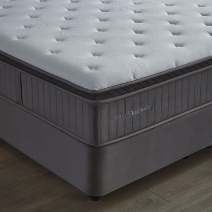Opbergboxspring Birdybedd Antraciet 90x200 - Eenpersoons