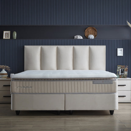 Opbergboxspring Birdybedd Beige 140x200