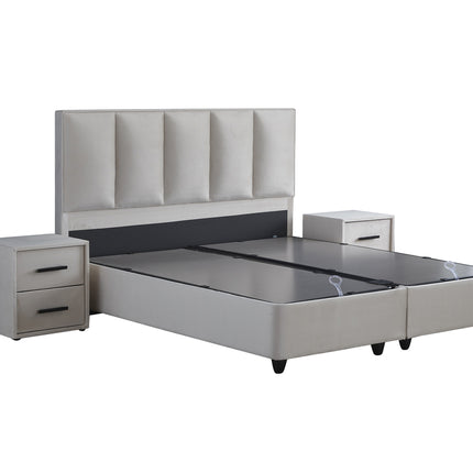 Opbergboxspring Birdybedd Beige 140x200