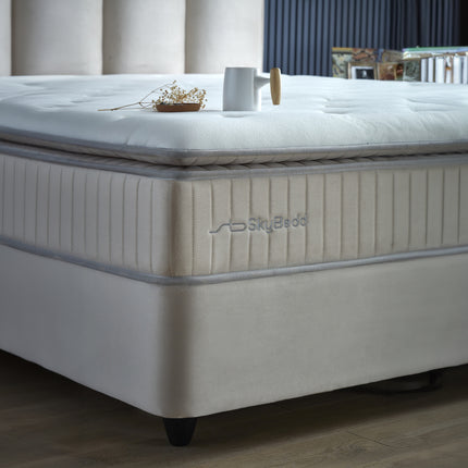 Opbergboxspring Birdybedd Beige 140x200