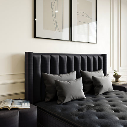 Opbergboxspring Blackpearl Antraciet 140x200