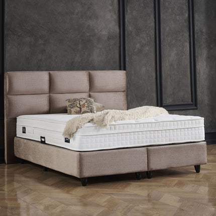 Opbergboxspring Mississippi Taupe 140x200