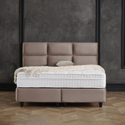 Opbergboxspring Mississippi Taupe 140x200