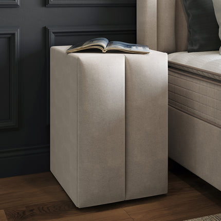 Opbergboxspring Blackpearl Beige 140x200