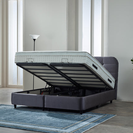 Opbergboxspring Rondo Velvet Antraciet 180x200