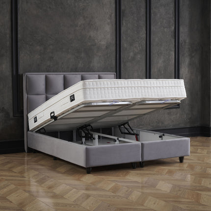 Opbergboxspring Miami Velvet Antraciet 160x200