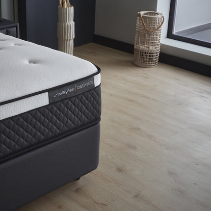 Opbergboxspring Chestybedd Antraciet 140x200