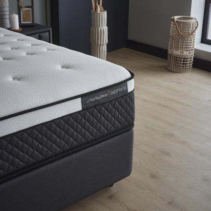 Opbergboxspring Chestybedd Antraciet 90x200 - Eenpersoons