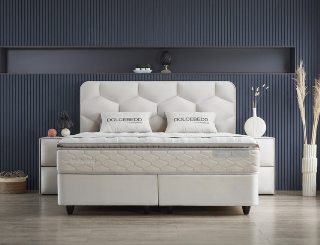 Opbergboxspring Dolcebedd Beige 180x200