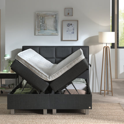 Opbergboxspring Grande Antraciet 140x200