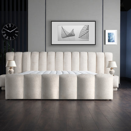 Opbergboxspring Iosbedd Beige 160x200