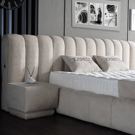 Opbergboxspring Iosbedd Beige 160x200